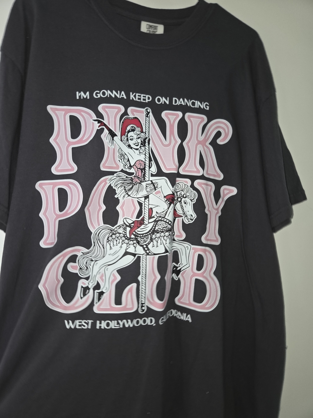 Comfort Colors Black Graphic Tee with Pink and White Print - Pink Pony Club
